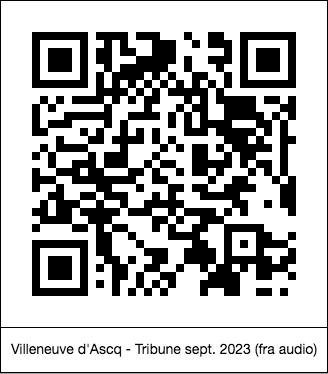 code QR de la page : Villeneuve d'Ascq : Tribune sept. 2023