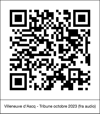 code QR de la page : Villeneuve d'Ascq : Tribune octobre 2023