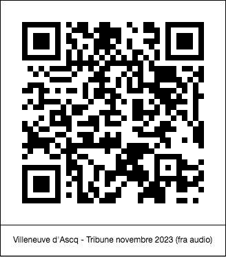 code QR de la page : Villeneuve d'Ascq : Tribune novembre 2023